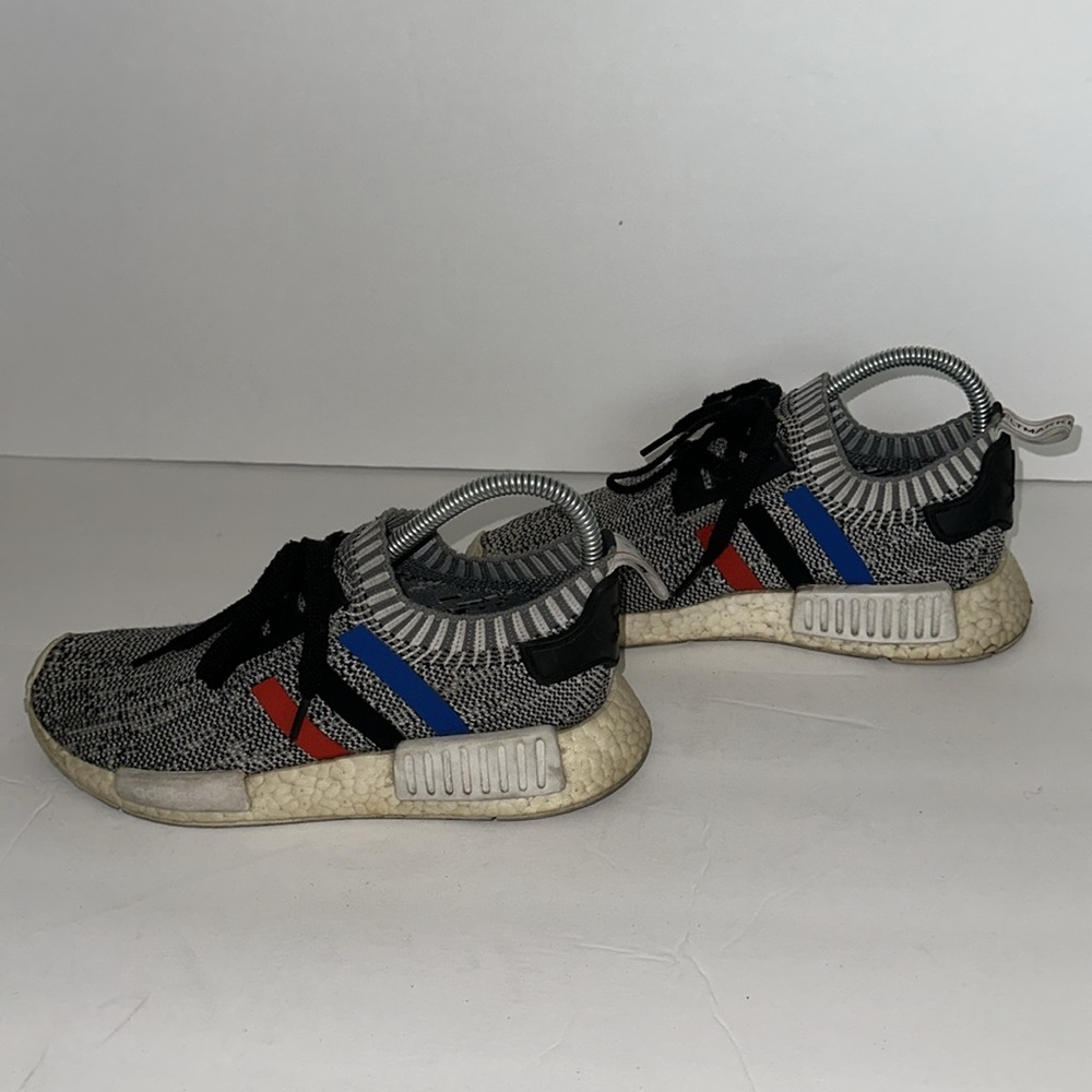 Adidas NMD R1 Tri Color Stripes White Grey Primeknit - Picture 2 of 8
